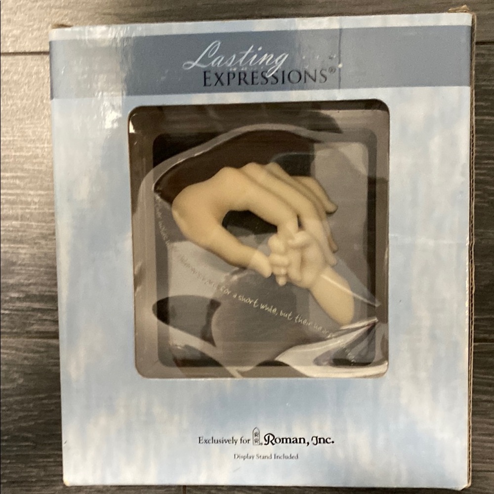 Mother and child hand Sculpture new in box.